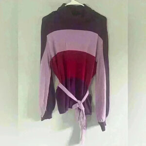 NWT 7th Avenue Design New York & Company colorblock turtleneck sweater. Size XL